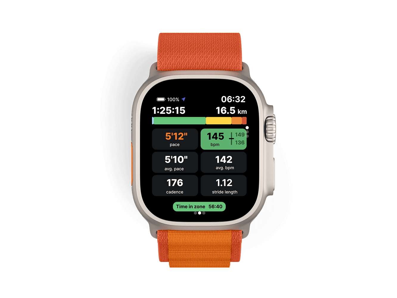 Apple Watch app running screen 1